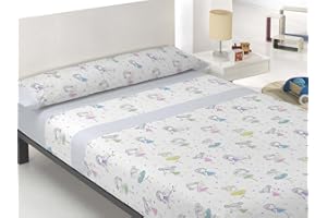 Ciberdescans Sábanas Infantiles Winni de KARAMELO con Bailarinas. Juego Completo (Cama 105cm) (Cama 90cm)