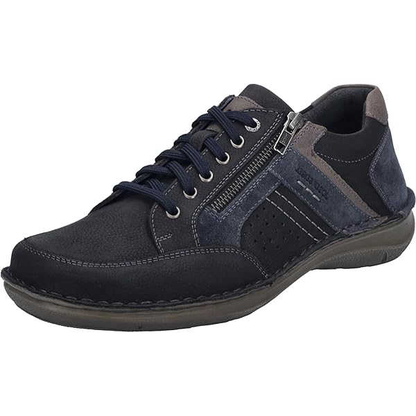 Josef Seibel New Anvers 08 comfortabele herenschoenen, breedte K (extra breed), uitneembaar voetbed, zwart, 48 EU X-Breed
