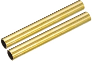 QUARKZMAN 2 Stück 100mm Länge Messingrohr 12mm Außendurchmesser, Nahtlose Gerades Rohr 1mm Wandstärke, Messing Rundrohr für Industrie Bauwesen Garten Haushalt Bastelarbeiten Dekoration