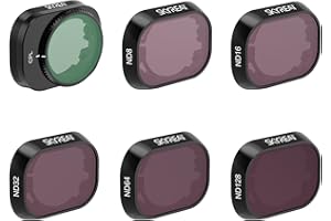 Uvafly Lot de 6 filtres ND Mini 4 Pro, filtre polarisant multi-couches, filtres d'objectif d'appareil photo pour DJI Mini 4 Pro Drone Accessoires (CPL/ND8/ND16/ND32/ND64/ND128) – Version plastique