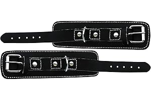‎LISARO Lisaro Fußschlaufe aus-Leder, verstellbar, extra weich gepolstert, Hochwertige Spaltleder Fußschlaufe, Ideal für alle Kabel-Zugübungen und Hardcore. Lieferung Pro Paar