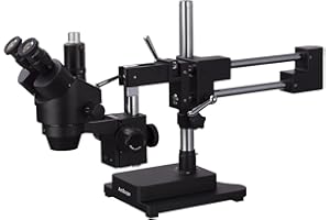 Amscope microscopio Zoom 7 x, x Trinocular stereo nero con doppio braccio Boom