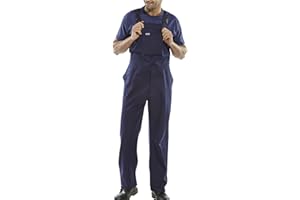 Islander Fashions Mens Cotton/Polyester Drill Bib and Brace Adult Painter Dungarees Work Trousers Overalls Waist 32 to 48 Inches