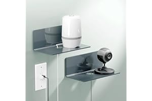 Toski Floating Shelf No Drill, 9.05 in Shelves Suitable for Any Wall Surface, Shelves for Bedroom Bathroom Effective Storage, Self Adhesive Stick on Shelf, High Load-bearing Capacity, Shelfs