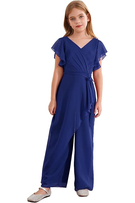 Combinaison Pailletée Fille – Sans Manches, Pantalon Large | Pour Mariage, Anniversaire, Fête, Communion