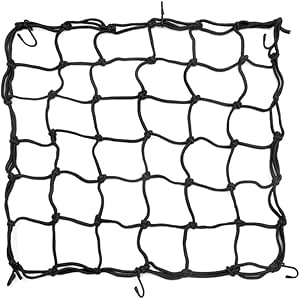 40cm x 40cm Black Bungee Cargo Luggage Mesh Car Automotive Roof Goods Net
