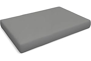 POKAR Palettenkissen Wasserabweisend Palettenauflagen mit abnehmbarem Bezug Palettenauflage Palettenmöbel Palettensofa, Sitzkissen 120x80, Grau