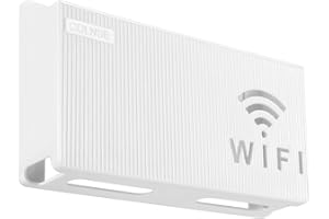 Jieddey Wireless Router Wifi Storage Box,Wall Hanging Plug Board Bracket Cable Storage Organizer Router Shelf Media Shelf White Boxes Hider Box Trinkets for Home Bedroom Living Room Office