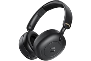 Havit Bluetooth Kopfhörer mit Hybrid Aktiver Geräuschunterdrückung, Hi-Res Kabellose Kopfhörer mit 5-Mikrofon-ENC, 76 Stunden Spielzeit, Faltbare Over Ear Kopfhörer Bluetooth mit Tiefem Bass