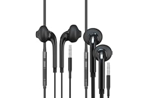 ZOYUZAN Écouteurs intra-auriculaires avec microphone (2 paquets) avec fil écouteurs 3,5 mm Jack Câble Headphones Gaming Earbuds Sport Casque Musique Compatible avec Samsung PC PS5 Compatible avec Huawei