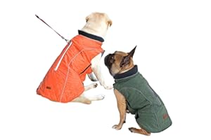 BePetMia Chaqueta de Invierno para Perros, Abrigo con 7 Tallas para Perros pequeños, medianos y Grandes, Traje de Nieve a Prueba de Viento, Ropa para Perros de línea Reflectante (M, Naranja)
