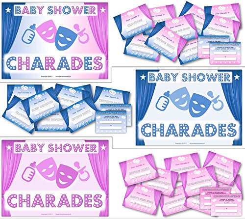 Baby Shower Party Games - <<< BABY SHOWER CHARADES >>> #C- (BLUE / BOY)