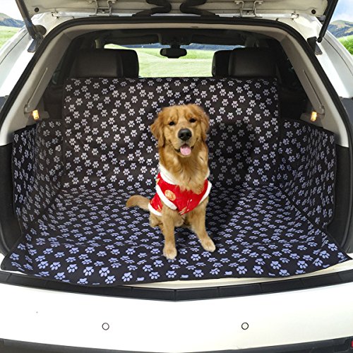 Preisvergleich Produktbild FREESOO Auto Kofferraumschutz Matte Unterlage Kofferraumschoner Haustier Rutschfest Kofferraumdecke mit Seitenschutz f252;r Hunde und Katzen Sch252;tzt Kratzern,Schmutz und Tierhaaren Schwarz