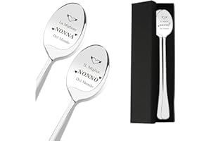 JOYRNALK Festa Dei Nonni Idee Regalo Nonni Cucchiaini Da Caffè Regalo Nonna Regalo Nonno Regali per Nonna Compleanno Idee Regalo per La Festa Dei Nonni Dai Nipoti Regali per La Nonna Regalo Nonni Nipoti