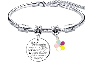 GUOYU Pulsera para Maestra Regalo Maestro Pulsera para Profesora Regalo Profesora Regalo Graduación Maestro Profesora Regalo de Acción de Gracias Regalo del día del Maestro