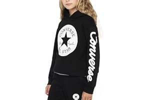 Converse Sudadera Infantil Chuck Patch Crop G Negro Unisex bebé