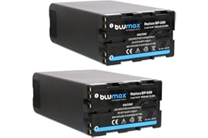 Blumax 2X Akku 7800mAh - 14,4V - 112,3Wh für Sony BP-U60, BP-U30, BP-U90, BP-U95 passend für PMW-EX1, PMW-EX3,PMW-F3, PMW-100, PMW-150, PMW-200, PXW-FS7, PXW-X160, PXW-X180, PXW-X201