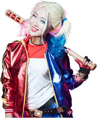Amycute Harley Suicide Costume per Ragazze Bambina Adulti, Include  Cappotto, Maglietta, Pantaloncini e Guanto, Cosplay Costume Outfit : Amazon.it:  Abbigliamento