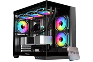 EMCA4 Computer Gaming PC Assemblato Ryzen 7 7700 - RTX 5060 TI 16GB - SSD M.2 1TB nvme Gen4 - Ram 32GB DDR5 6000mhz EXPO - ARGB - Windows 11 - B850 WIFI - Bluetooth - Dissipatore a Liquido 360mm