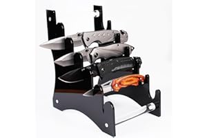 HHUXIUE Soporte para cuchillos, soporte para cuchillos, expositor para cuchillos, vitrina para cuchillos, artículo de coleccionista, expositor para cuchillos cuchillos de mesa para (Bandera negra)