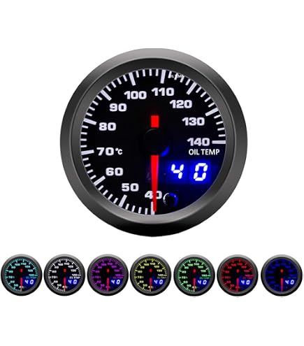 Jauge Température Huile Voiture 52mm - Capteur 12V LED 50-150°C Pour Tableau De Bord