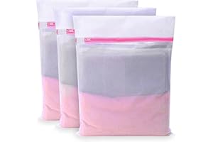 NVTRSD 3 Stück Wäschenetz für Waschmaschine, Wäschesäckchen Laundry Bag 50 x 60cm, Wäschesack Wäschebeutel mit Reißverschluss, für BH, Reise, Schuhe, Koffer, Socken, Unterwäsche, Babykleidung