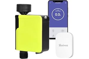 Shrivee Smart Automatic Irrigation Computer With WiFi, Water Timer for Lawn and Garden Sprinkler, Wireless Control via WiFi Hub Socket, E0107+023