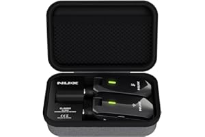 NUX C-5RC 5,8 GHz bezprzewodowy system do aktywnej lub pasywnej gitary odbiorczej, etui ładujące, odbiornik bezprzewodowy UHF, niskie zakłócenia, automatyczne dopasowanie