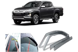AC WOW Lot de 4 déflecteurs d'air et de pluie pour Mitsubishi L200/Triton/Strada/Warrior pour Fiat Fullback 2015 2016 2017 2018 2019 2020 2021 2022 2023