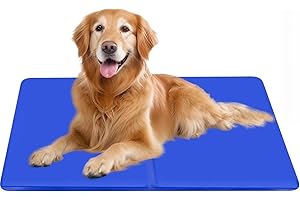 WEASHUME Dog Cooling Mat Self Cooling Gel Pad Dog Cool Mat Pressure Activated Gel Cooling Pads for Dogs and Cats Durable Pet Cool Mat Non-Toxic Gel Cold Bed for Kennel Crate Large 50×90cm