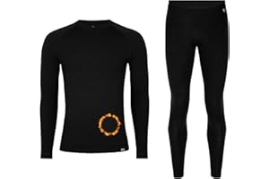DANISH ENDURANCE Conjunto Termico Hombre de Lana Merino - Mallas termicas Hombre y Camiseta Termica Hombre, Ropa para el Frio Extremo, Camisetas Termicas Hombre, Ropa Interior Hombre