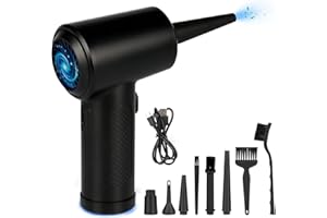 Iptienda Compressed Air Duster Cleaner, Electric Cordless Air Duster Portable Air Blower Alternative to Canned Air Duster up to 50000Rpm for Laptop Keyboard Electronics