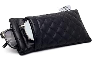 Face Shadow Custodia per Occhiali da Sole Morbida a Scatto per 2 Occhiali da Sole, Borsa per Occhiali in Microfibra per Donna e Uomo, Unisex