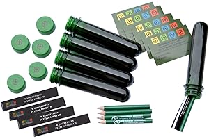 ‎GEO-VERSAND GEO-VERSAND 5 x Petling 13 cm mit Aufkleber, Stift und Logbuch, grün, 11110