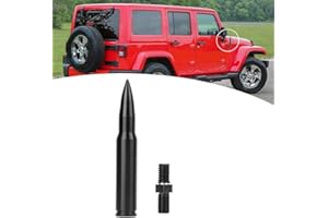 WOSUNE Antenas, Antena Negra Resistente al Desgaste, Antena de 80 mm para Jeep Wrangler Jk Unlimited 2007-2017