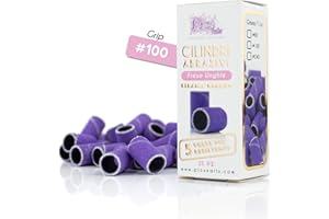 PICS NAILS Cilindri Abrasivi Fresa Unghie in Polvere di Ceramica Ultra Resistenti Grana #100-25 pz. - 5 volte più resistenti dei comuni cilindri abrasivi per Fresa Unghie Premium Quality 25pz.=100pz.