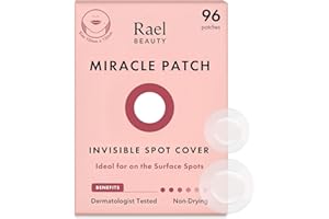 Rael Pimple Patches, Miracle Invisible Spot Cover - Korean Skincare, Hydrocolloid Acne Spot Treatment Patch, Face Stickers, Vegan & Cruelty Free, 2 Sizes (96 Patches)
