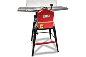 LUMBER JACK 10 x 5 Inch Planer Thicknesser with HSS Twin Blades, Dust Chute, & Legstand for Woodworking