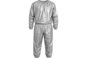 POENVFPO Sauna Suit, Waterproof, Windproof PVC Fitness Sweat, with Elastic Waist, for Fitness Exercise, Weight Loss Shaping