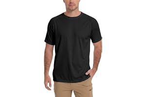 HYCOPROT Män UPF 50+ solskydd skjortor kortärmad utslag skydd UV simma skjorta snabbtorkande lätt fiske t-shirt torr passform