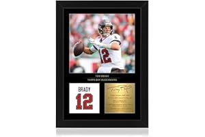 Win FC Gerahmtes Foto von Tom Brady, A4, reproduzierte digitale Signatur, Geschenk für Tampa Buccaneers Fan