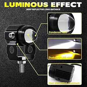 by ASIATICK Mini Driving Light Led 2 in 1 White and Yellow Fog Light powerful FOG LIGHT (for BAJAJpulsar)