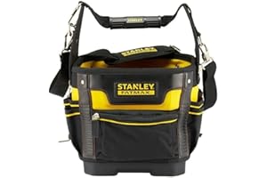 STANLEY TOOLS Stanley FatMax Werkzeugtasche / Transporttasche (29x29x38cm, robustes 600 Denier Nylon, ergonomischer Handgriff und Schultergurt, entnehmbare Teiler mit Gürtelclip, elastische Halterungen) 1-93-952