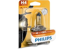 ‎PHILIPS AUTOMOTIVE LIGHTING Philips 12342PRBW Vision Moto H4 Motorrad-Scheinwerferlampe, 1er Blister
