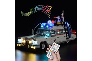 Hosdiy Fernbedienung Sound Beleuchtung Set für (Ghostbusters Ecto 1) Modell, Led Licht Beleuchtungsset Kompatibel mit Lego 10274 (Nur Beleuchtung, Ohne Modell Set)
