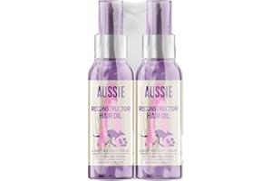 Aussie Reconstructor Huile Capillaire Réparation Intense, Cheveux secs et abîmés, 2x100ml