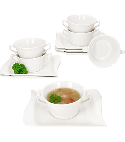 Rosenthal Studio-Line Suomi Weiss Sottotazza Per Zuppa, Piattino In Porcellana Bianca 19,5 Cm, Design Timeless Di Timo Sarpaneva