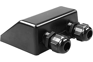Offgridtec 2-Wege Solar Kabel Dachdurchführung für Kabeldurchmesser 3mm-12mm, Wasserdicht & Staubdicht ABS Kunststoff für Dach- und Außeneinsatz, Für Wohnmobile & Fahrzeuge, 14x10x4 cm - Schwarz