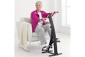 BAKAJI Pedal de Entrenamiento para Brazos y piernas, Bicicleta estática, Bicicleta estática, Gimnasia, pasiva, Ejercicio, Fitness, rehabilitación para Personas Mayores