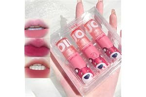 Sitovely 3Pcs Samt Matte Lippenstift Lip Mud Set, Langanhaltender, wasserfester, wischfester, rosafarbener Lipgloss Lippenstifte Makeup Set mit Geschenkbox | Mud Texture (A)